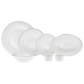 Karaca Fine Pearl Elizabeth 28 Parça 6 Kişilik Platinum Yemek Takımı