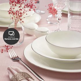 Karaca Fine Pearl Extra Argento 12 Kişilik 62 Parça Yemek Takımı