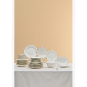 Karaca Fine Pearl Fame 55 Parça 12 Kişilik Gold Yemek Takımı