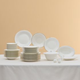Karaca Fine Pearl Fame 55 Parça 12 Kişilik Gold Yemek Takımı