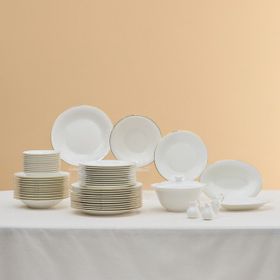 Karaca Fine Pearl Fame 55 Parça 12 Kişilik Gold Yemek Takımı