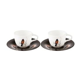 Karaca Fine Pearl Grace Black 2 Kişilik Kahve Fincan Takımı