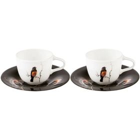 Karaca Fine Pearl Grace Black 2 Kişilik Kahve Fincan Takımı