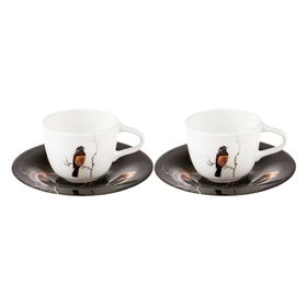 Karaca Fine Pearl Grace Black 2 Kişilik Kahve Fincan Takımı