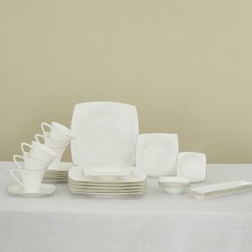 Karaca Fine Pearl Ragusa 26 Parça 6 Kişilik İnci Platin Kahvaltı/Servis Takımı