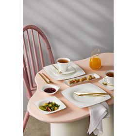 Karaca Fine Pearl Ragusa 26 Parça 6 Kişilik İnci Platin Kahvaltı/Servis Takımı