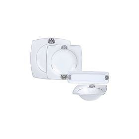 Karaca Fine Pearl Shinning 14 Parça İnci - Kare Kahvaltı Seti