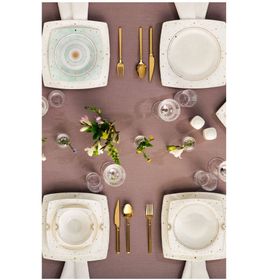 Karaca Fine Pearl Sole Kare 12 Kişilik 62 Parça Yemek Takımı