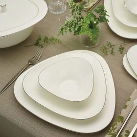 Karaca Fine Pearl Trio Platin 12 Kişilik 62 Parça Yemek Takımı