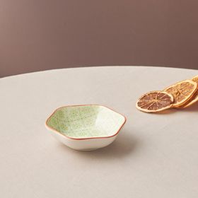 Karaca Floral 10 cm Yeşil Hexagon Çerezlik