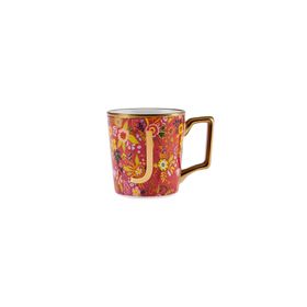 Karaca Flower Kırmızı J Harfli Kupa