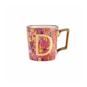 Karaca Flower Pembe D Harfli Kupa