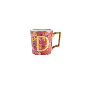 Karaca Flower Pembe D Harfli Kupa