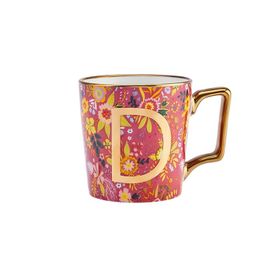 Karaca Flower Pembe D Harfli Kupa