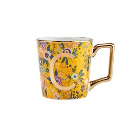 Karaca Flower Sarı C Harfli Kupa
