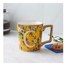 Karaca Flower Sarı C Harfli Kupa