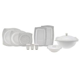 Karaca Folium Fine Bone 60 Parça 12 Kişilik Kare Yemek Takımı