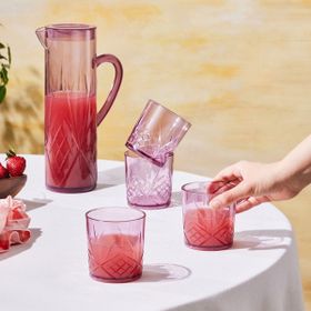 Karaca Foret Akrilik Kırılmaz 5 Parça Pembe Sürahi Seti