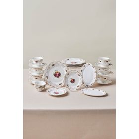 Karaca Forever Bone Antique 26 Parça 6 Kişilik Gold Kahvaltı Seti