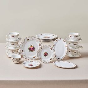 Karaca Forever Bone Antique 26 Parça 6 Kişilik Gold Kahvaltı Seti