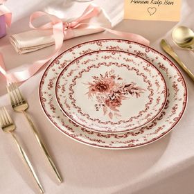 Karaca Forever Bone Blume 24 Parça 6 Kişilik Yemek Takımı