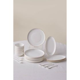 Karaca Forever Bone Fika 22 Parça 6 Kişilik Gold Kahvaltı Takımı