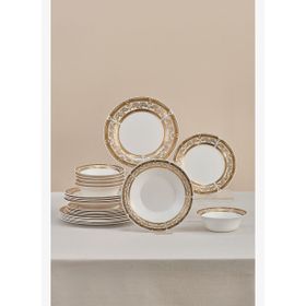 Karaca Forever Bone Goldenia 24 Parça 6 Kişilik Yemek Takımı