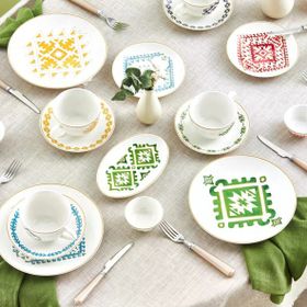 Karaca Forever Bone Kilim 26 Parça 6 Kişilik Kahvaltı Takımı