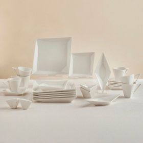 Karaca Forever Bone Origami 26 Parça 6 Kişilik Kahvaltı Takımı