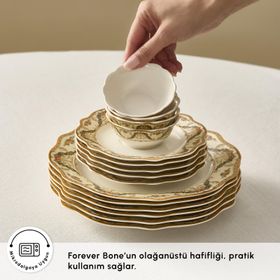 Karaca Forever Bone Orlando 26 Parça 6 Kişilik Kahvaltı Takımı