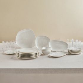 Karaca Forever Bone Oyster 26 Parça 6 Kişilik Kahvaltı Takımı