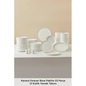 Karaca Forever Bone Pablito 53 Parça 12 Kişilik Yemek Takımı