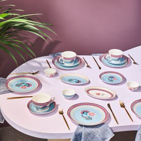 Karaca Forever Bone Spello 26 Parça 6 Kişilik Blue Kahvaltı Takımı