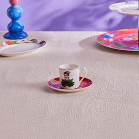 Karaca Frida Kırmızı 90 ml Çay Fincanı ve Tabağı