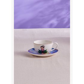 Karaca Frida Mavi 220 ml Çay Fincanı ve Tabağı