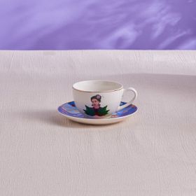 Karaca Frida Mavi 220 ml Çay Fincanı ve Tabağı