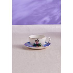 Karaca Frida Mavi 220 ml Çay Fincanı ve Tabağı