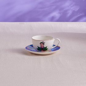Karaca Frida Mavi 220 ml Çay Fincanı ve Tabağı