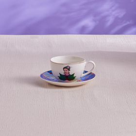 Karaca Frida Mavi 220 ml Çay Fincanı ve Tabağı