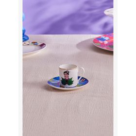 Karaca Frida Mavi 90 ml Çay Fincanı ve Tabağı