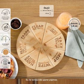Karaca Funny Bamboo 30 cm Kahverengi Pizza Sunum Tahtası