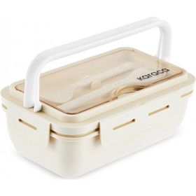 Karaca Fusca Lunch Box Krem Çatal Kaşıklı