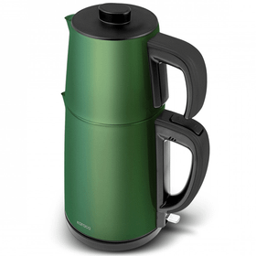 Karaca Gastro Dem 2 in 1 Çelik Inox Emerald Green Çay Makinesi