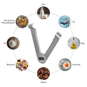 Karaca Gastro Scale 1001 Ekranlı Inox 5 kg Mutfak Tartısı
