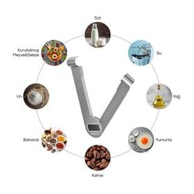Karaca Gastro Scale 1001 Ekranlı Inox 5 kg Mutfak Tartısı