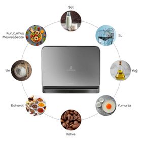 Karaca Gastro Scale 1002 Ekranlı Inox 15 kg Mutfak Tartısı