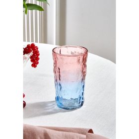 Karaca Glacier 383 ml Pembe Meşrubat Bardağı