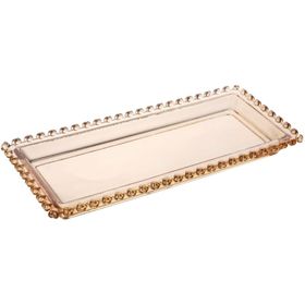 Karaca Glory Cam Amber 30 cm Kayık Tabak