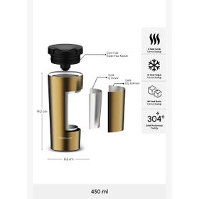Karaca Gold Sheeny 450 ml Çelik Sızdırmaz Temos