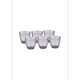 Karaca Gordes 290 ml Antrasit 6'lı Cam Su Bardağı